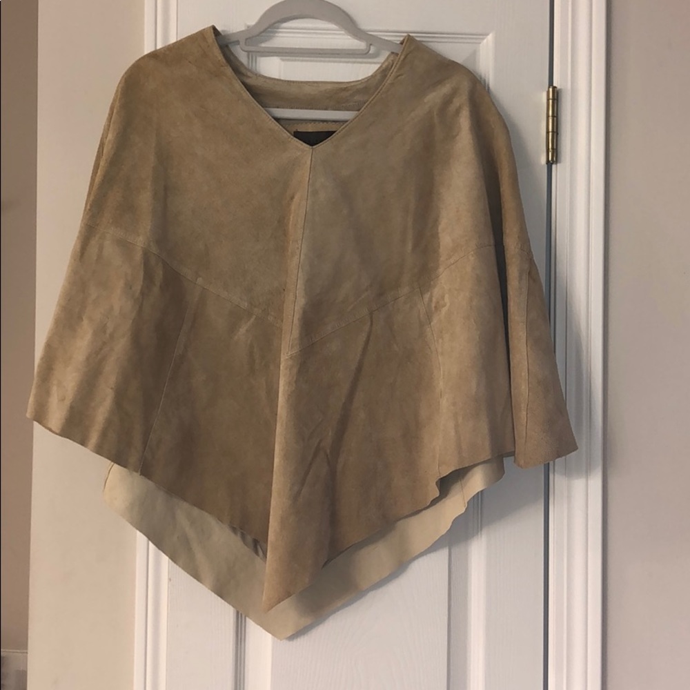 Tan Leather Poncho!